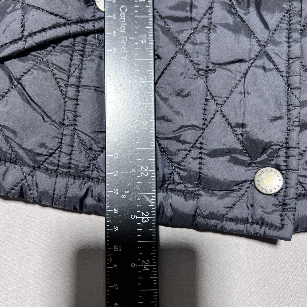 Barbour Chelsea Quilt‎ Lightweight Flyweight Jacket Womens US 4 UK 8 Black - Picture 15 of 16